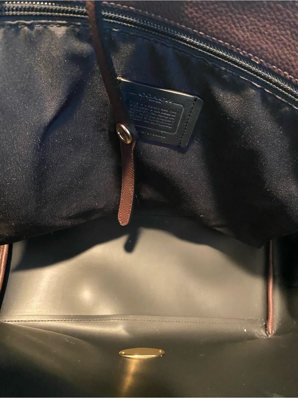 Coach Market Tote Oxblood Burgundy Pebbled Leather Gold Hardware - Picture 16 of 16